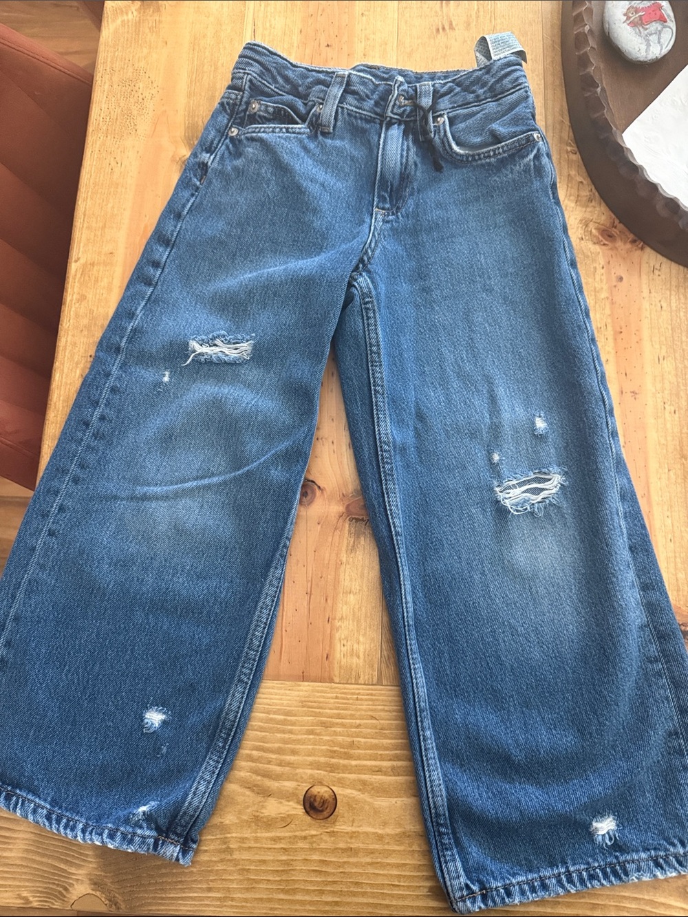 Girls Wide-Leg Jeans - Blue